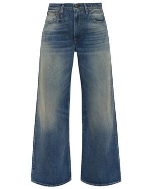 R13 Jeans ,Blauw ,Katoen Wide-Leg Jeans