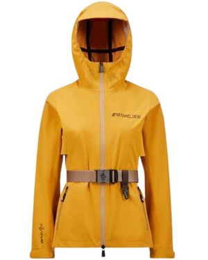 Moncler Fex Hooded Shell Jacket - Geel