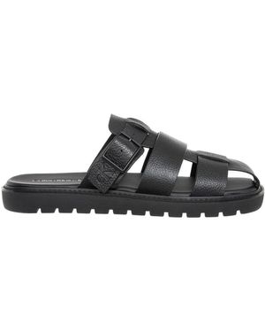 Calvin Klein Riemen Slipper Einfarbig - Schwarz