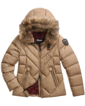 Blauer Winter Jackets - Marron