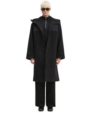 Y-3 Single-Breasted Coats - Negro