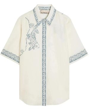 ALÉMAIS Lucky Short-Sleeve Shirt - Wit