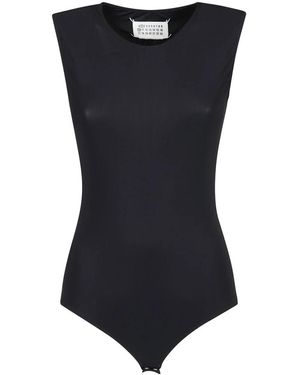 Maison Margiela Nahtloses Ärmelloses Top Aus Stretch-Jersey - Blau