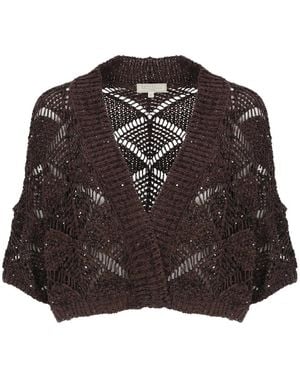 Antonelli Truien & Vesten ,Bruin ,Katoen Cotton Cardigan
