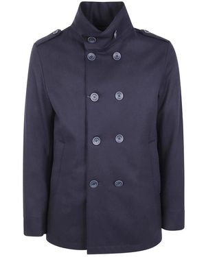 Herno Kurzer Militär-Peacoat - Blau