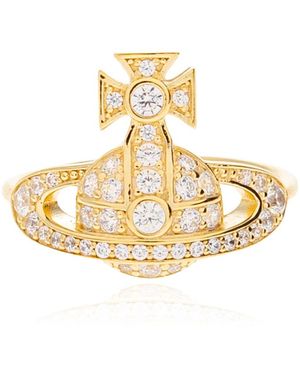Vivienne Westwood Accessoires ,Geel ,Little Orb Ring - Metallic