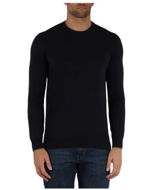 Alpha Studio Geelong Woll Rundhals Pullover - Schwarz