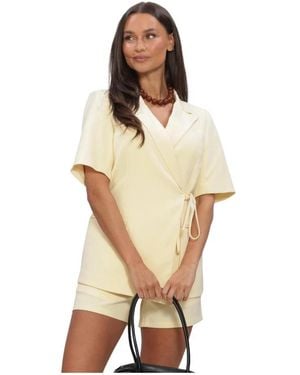 Ydence Jassen ,Geel ,Leer Blazers Blazer Lucille - Naturel