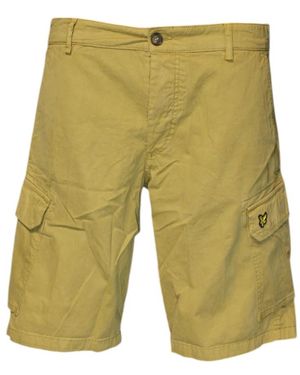 Lyle & Scott Korte Broeken ,Geel ,Katoen Cargo Bermuda Shorts - Groen