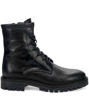 Alpe Schoenen ,Zwart ,Leer Militare Boot