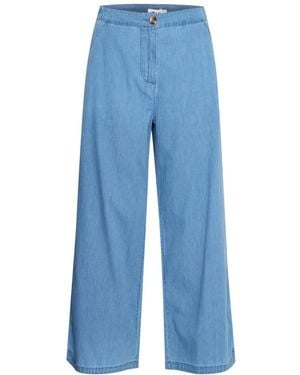 Ichi Wide Jeans - Blu