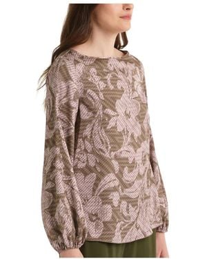 Maliparmi Overhemden ,Veelkleurig ,Polyester Sweet Foliage Shirt - Bruin
