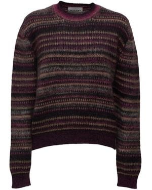 Isabel Marant Truien & Vesten ,Veelkleurig ,Trui Met Ronde Hals - Zwart