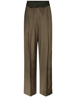 Stine Goya Luxuriöse Satin-Weitbeinhose - Grün