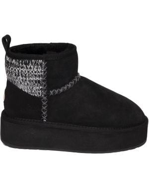 EMU Stinger Knit Flatform - Schwarz
