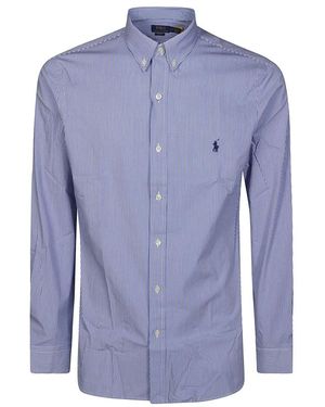 Polo Ralph Lauren Camicia stretch poplin hairline - Blu