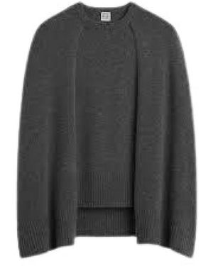 TOTEME Crew Cape Knit - Grau