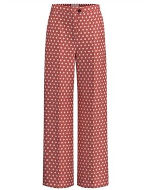 Marella Emmbaobab Bedrukte Twill Broek - Rood