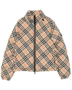 Burberry Jassen ,Polyester Ambleside Puffer Jas - Naturel