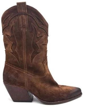 Elena Iachi Cowboy & Biker Boots - Brown