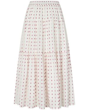 Lolly's Laundry Rokken ,Katoen Sunset Ll Maxi Rok - Wit