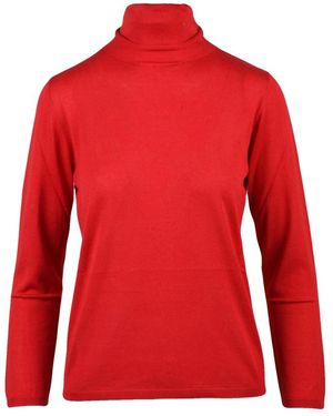 Kangra Truien & Vesten ,Rood ,Kasjmier Sottogiacca Turtleneck