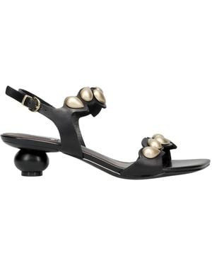 Jeannot Schoenen ,Zwart ,Leer Aj 633 Nappa Sandaal
