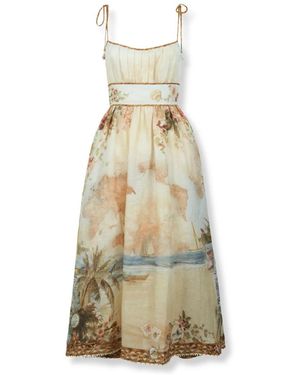 Zimmermann Kleedjes ,Veelkleurig ,Katoen Mahon Picnic Jurk - Metallic