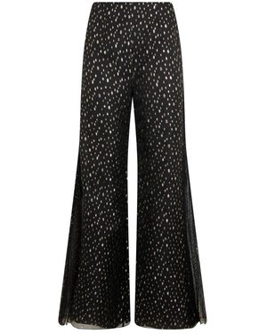 Alberta Ferretti Wide Trousers - Black