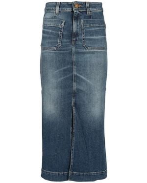 The Seafarer Denim Skirts - Blue