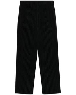 Issey Miyake Straight Trousers - Black