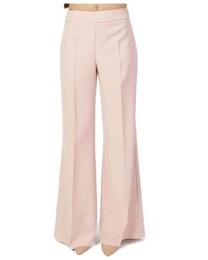 Sandro Ferrone Broeken ,Roze ,Polyester Palazzo Broek Polyester Mix