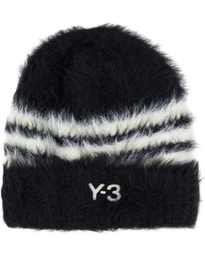 Y-3 3 Stripes Beanie - Schwarz