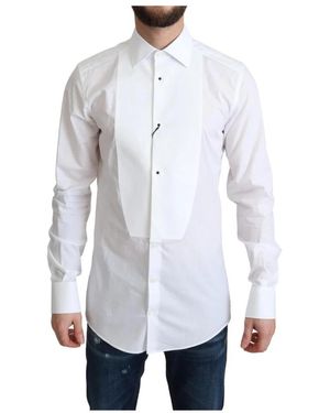 Dolce & Gabbana Stupenda camicia in popeline di cotone bianco