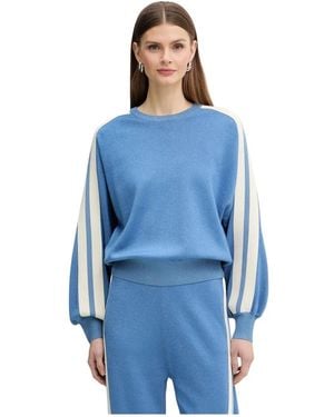 Pinko Truien & Vesten ,Blauw ,Nylon Inondazione Sweater