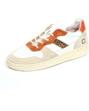 Date Vintage Court 2.0 Schuhe Weiß-Ziegel - Mettallic