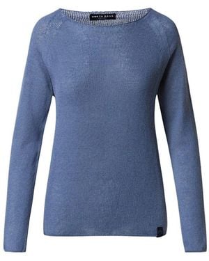 North Sails Baumwoll Logo Sweatshirt Langarm - Blau
