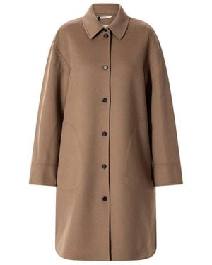 Max Mara Single-Breasted Coats - Marrón