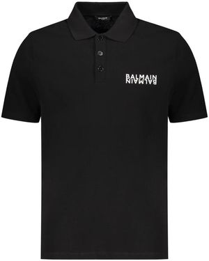 Balmain Polo Shirts - Black
