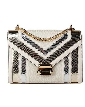 Michael Kors Whitney Medium Flap Chain Shoulder - Wit