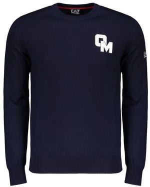 EA7 Round-Neck Knitwear - Blu