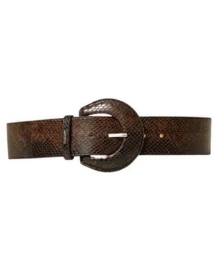Twinset Accessoires ,Bruin ,Riem Met Slangenprint Voor Hoge Taille