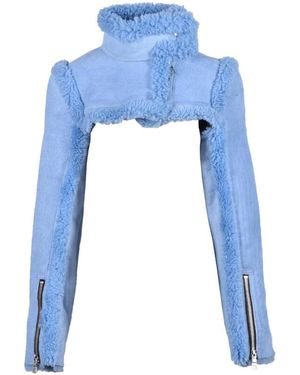 LAQUAN SMITH Leather Jackets - Blue