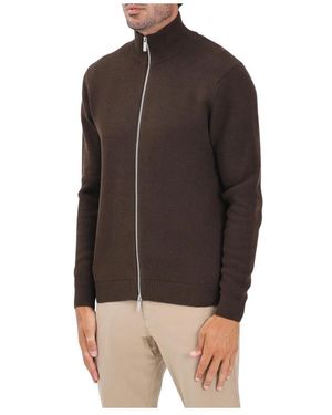 SELECTED Cardigan Met Rits - Bruin