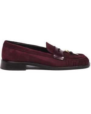 Baldinini Loafer Aus Wildleder Und Gebürstetem Leder - Lila