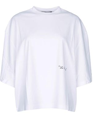 Jacquemus Tops ,Wit ,Katoen Le T-Shirt Le Palmier