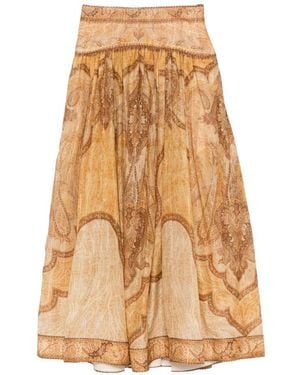 Zimmermann Rokken ,Geel ,Katoen Wanderlust Maxi Rok - Naturel