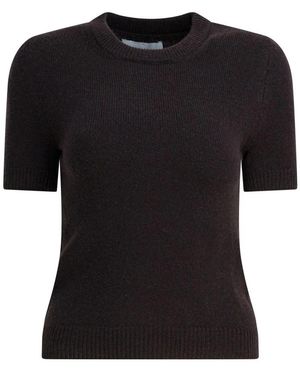 Sa Su Phi Kurzärmeliger Strickpullover - Schwarz