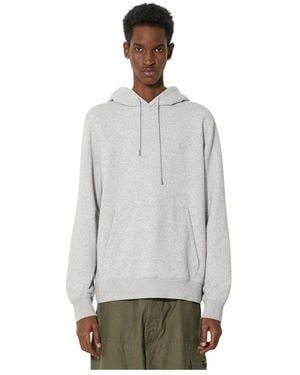 Woolrich Hoodie Met Logo-Borduring - Grijs