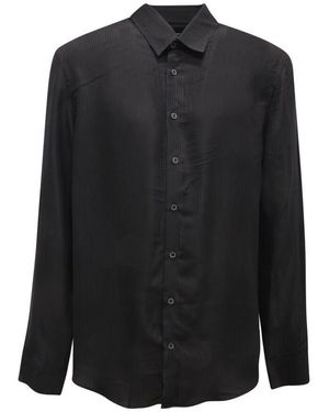Patrizia Pepe Lockere Viskose Bluse - Schwarz